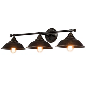 Modern Industrial 3-Light Bathroom Wall Sconce Fixture Vanity Wall Lamp Decor - Picture 1 of 6