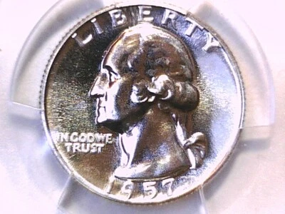 1957 Proof Washington Quarter PCGS PR 66 39185228 - Image 1 of 3