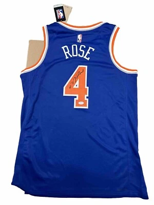 Derrick Rose New York Knicks Basketball Signed Autographed Jersey “PSA COA” - Image 1 of 4