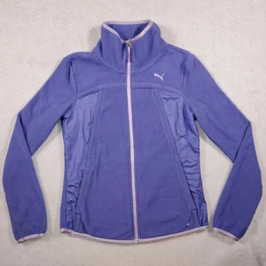 Puma Women's Full Zip Tech Polyester Polar Fleece Purple Jacket Size XS - Picture 1 of 10