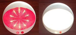 MARINE BOAT INTERIOR LED DUAL COLOR RED & WHITE LIGHT BUILT IN 3 LEVEL DIMMER - Picture 1 of 1