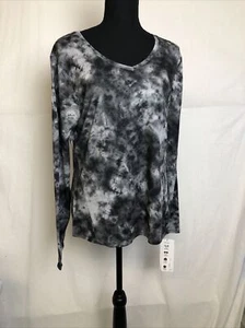 RBX Active Womens Gray V Neck Long Sleeve Activewear Shirt Size L NEW - Picture 1 of 2