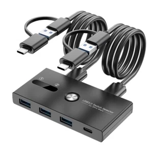 2 In 4 Out USB C And USB 3.0 KVM Switcher For Convenient Management On Desktops - Photo 1/8