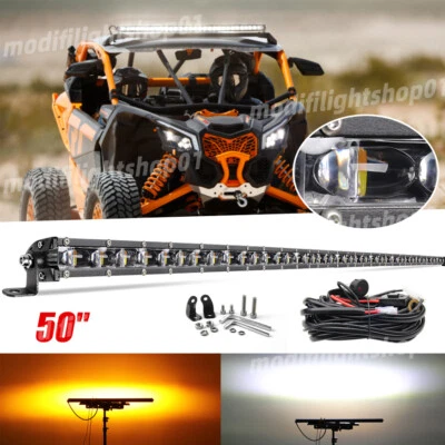 Kit de cables/parabrisas de techo Fit Can-am Maverick X3 DS RS 50"" barra de luz LED estroboscópica Foto 1 de 4