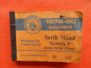 Manchester City Maine Road 1979-80 Dauerkartenbuch Nordtribüne Junior Senior - Bild 1 von 8