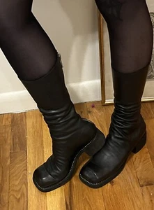 Guidi 9089 Womens Black Horse Leather Boots Back Zipper Size US 8 EU 39 With Box - Picture 1 of 12