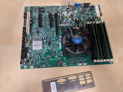 ** Intel Server Motherboard S3420GPLC w/2.76 GHz Xeon X3450 CPU 8GB RAM - Image 1 of 4