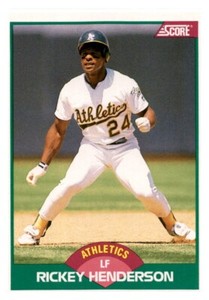 1989 Score Traded Rickey Henderson #50T Oakland Athletics A’s HOF