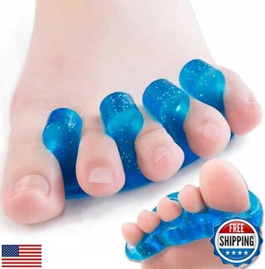 DR. JK- ToePal Gel Toe Separator, 2 Pairs, Dark Blue Toe Spacers, Toe Straigh - Picture 1 of 5