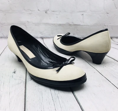 Marc By Marc Jacobs Mujer Ballet-8.5 M Tacón Sin Cordones Gris Gamuza Arco Hecho en Italia Foto 1 de 4