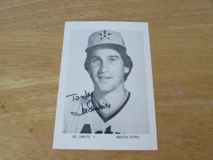 Joe Sambito Autographed Houston Astros Team Issued Card 3 1/2 x 5" - Picture 1 of 1