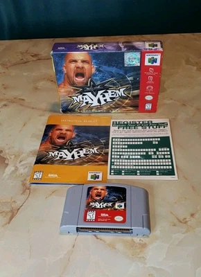 WCW Mayhem N64 - Cib Complete In Box - Image 1 of 4