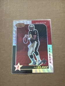 Espejo rojo certificado Leaf 2000 New Orleans Saints #59 Jeff Blake - Imagen 1 de 2