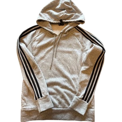 Sudadera con capucha pulóver Adidas para mujer atlética esencial de algodón polar 3 rayas  Foto 1 de 4