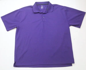Edwards Purple Polo Shirt Short Sleeve XL Polyester Mans 3-Button Top P216 - Picture 1 of 4