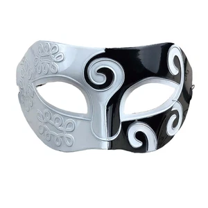 1Pc Unisex Retro Masquerade Mask Half Face Mask Venetian Mask Halloween Party - Picture 1 of 15