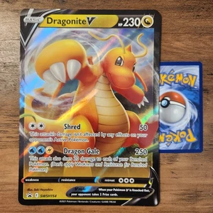 Jumbo Dragonite V SWSH154 LP 2021 Pokemon Fusion Strike Collection Box Card - Picture 1 of 2