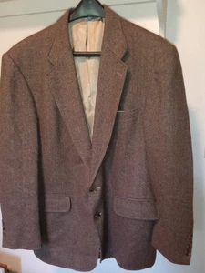 Traje Blazer Abrigo Deportivo Lands End Para Hombre 42R Marrón Espiga Corderos Lana Tweed - Imagen 1 de 8