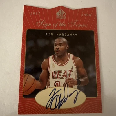 1997-98 SP Auténtico Sign of the Times Tim Hardaway #TH Autógrafo Salón de la fama Miami Heat Foto 1 de 4