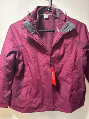 Camel Crown Mujer Impermeable Softshell Ligero Chaqueta con Capucha Púrpura XXL Foto 1 de 4