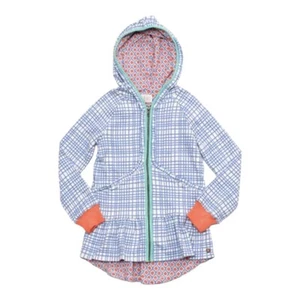 Matilda Jane 435 Adventure Begins Hoodie Girls 10 Peplum Zip Up Ruffle Lined - Picture 1 of 12