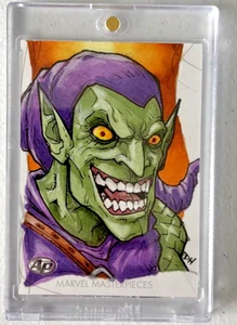 2020 Marvel Masterpieces AP Sketch by David Hindelang of Green Goblin - Picture 1 of 2