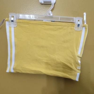 Adidas Yellow with White Stripes Tube Top XS - Image 1 of 4