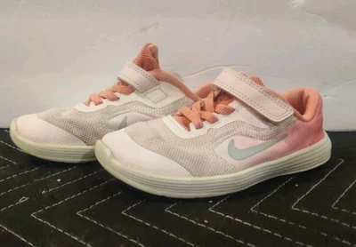 NIKE Kids Revolution 3  Running Shoes Arctic Pink Metallic Silver SizeUS 10C - Image 1 of 4