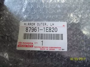 GENUINE LEFT PASSENGER SIDE MIRROR GLASS FOR TOYOTA ECHO 1999-2005 - Picture 1 of 2