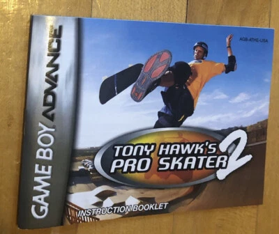 Tony Hawk's Pro Skater 2 - Game Boy Advance - INSTRUCTION MANUAL ONLY - Image 1 of 2