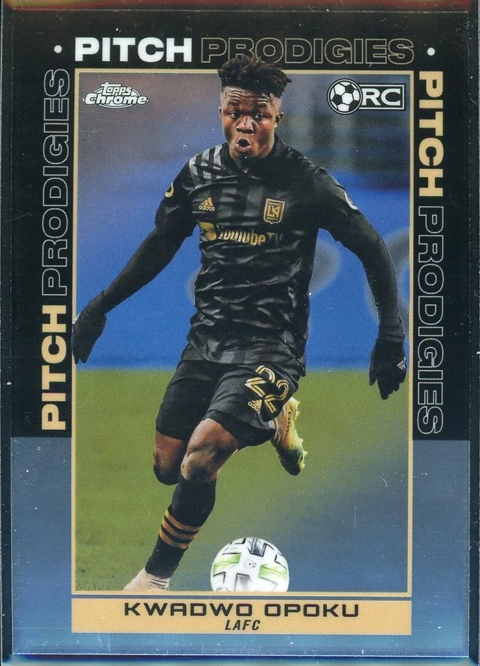 2021 Topps Chrome MLS Kwadwo Opoku Pitch Prodigies Rookie Los Angeles #200 - Image 1 of 1