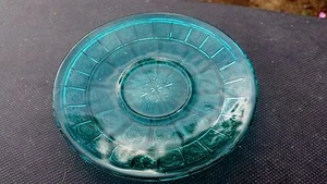 Teal Ultra marine Doric & Pansy 5 5/8" Saucer - Picture 1 of 3