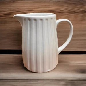Kiste und Fass gerippt weiß kleiner Milchkrug 6" Milchkännchen - Bild 1 von 6