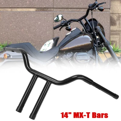 14-дюймовый подъемный руль MX-T для Harley Touring Road King Fat Boy Dyna Softail XL - Изображение 1 из 4