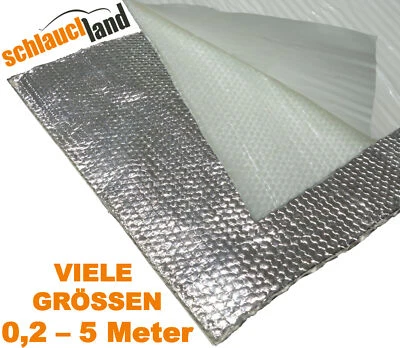 Alu-FITEX Hitzeschutz Matte selbstklebend Isolierung Folie Glasfaser Ofen Auto - Bild 1 von 4
