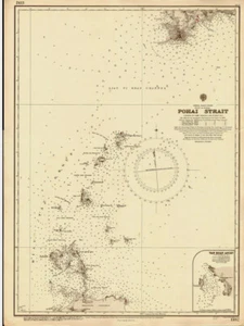 VINTAGE ADMIRALTY CHART. No.1392. GULF of POHAI & STRAIT, CHINA. 1910 Edition. - Picture 1 of 1