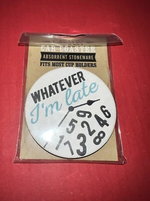 Автомобильные подставки Carson Absorbent Stoneware ВСЕ, ЧТО Я ОПАЗДЫВАЮ, совершенно новые в упаковке - Изображение 1 из 2