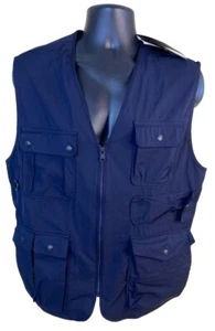 Banana Republic Safari Vest Mens LT Large Tall Blue Tailoring Performance NEW - Picture 1 of 17