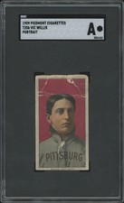 1909 T206 VIC WILLIS AUTHENTIC PORTRAIT HOF SGC A BASEBALL PITTSBURGH PIRATES
