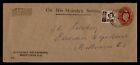 DR WHO 1953 AUSTRALIA CHANBOURNE OHMS UPRATED STATIONERY TO MELBOURNE g82449