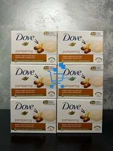 6 x 90g Dove Beauty Cream Bar Shea Butter & Vanilla Scent Soap Bar - Picture 1 of 2