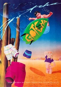 Print Ad Gotcha 1984 Surf Clothing Martin Potter Torally 80s Page 8.5" x 11" - Picture 1 of 1