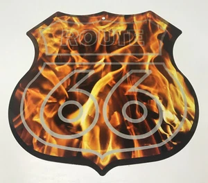 ROUTE 66 SCHILD flammend - Bild 1 von 2