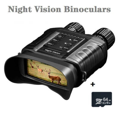 WG550B HD 1080P Digital Night Vision Binoculars Telescope Hunting w 64GB SD Card - Image 1 of 4