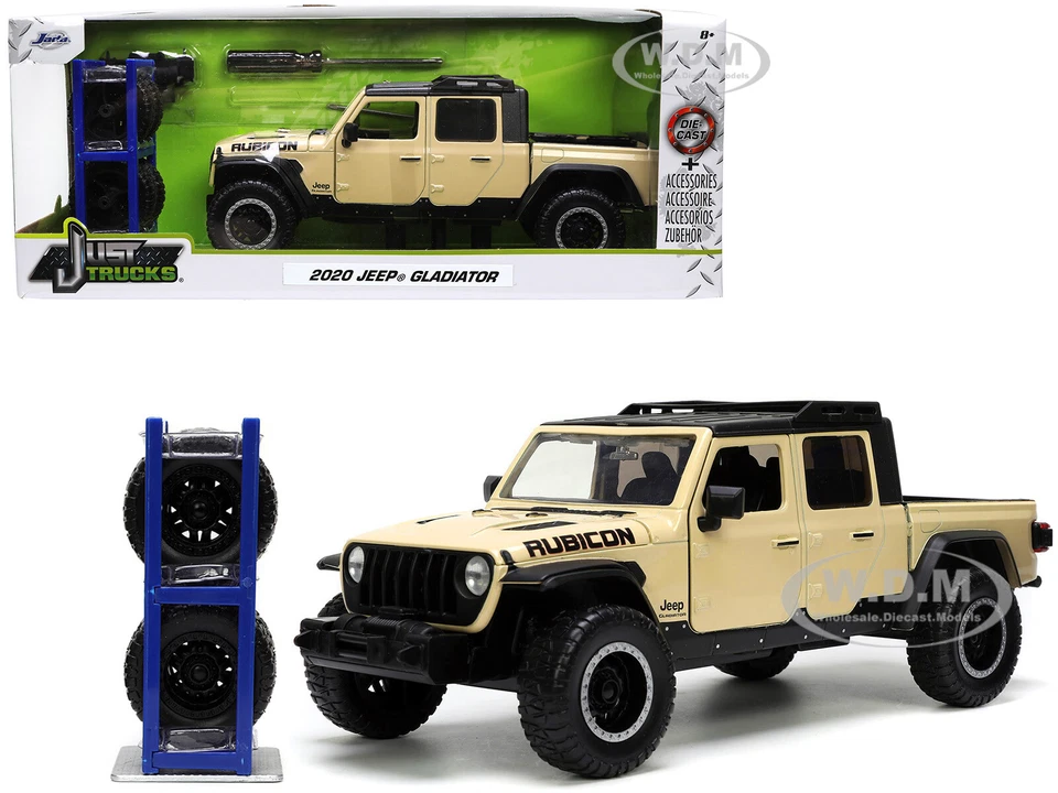 2021 Jada Just Trucks 2020 Jeep Gladiator Truck Tan Extra Wheels Winch 1 24