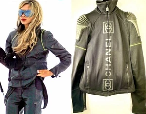 Chanel Vintage 2004 Black Sport Logo Ski Jacket 42 44 46 10 12 14 Coat Vtg XL L - Picture 1 of 24