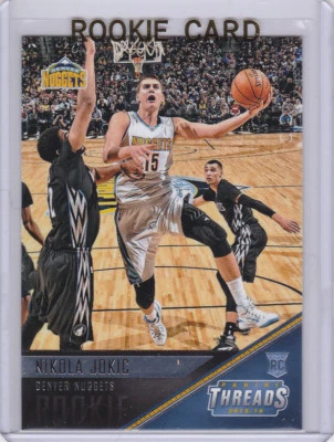 NIKOLA JOKIC ROOKIE CARD Denver Nuggets 2015/16 NBA RC Panini Threads HOT LE! - Image 1 of 2