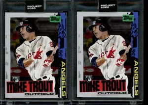 Topps Project 2020 #85 Mike Trout 2011 Card by Jacob Rochester 2 Card Lot - Picture 1 of 2