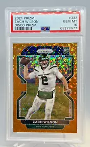 2021 Panini Prizm Zach Wilson Rookie Disco Prizm #332 PSA 10 Gem Mint - Picture 1 of 2