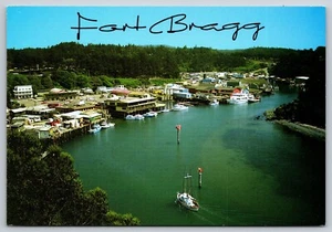 Postcard California Fort Bragg Noyo Harbor Aerial View 21V - Picture 1 of 2